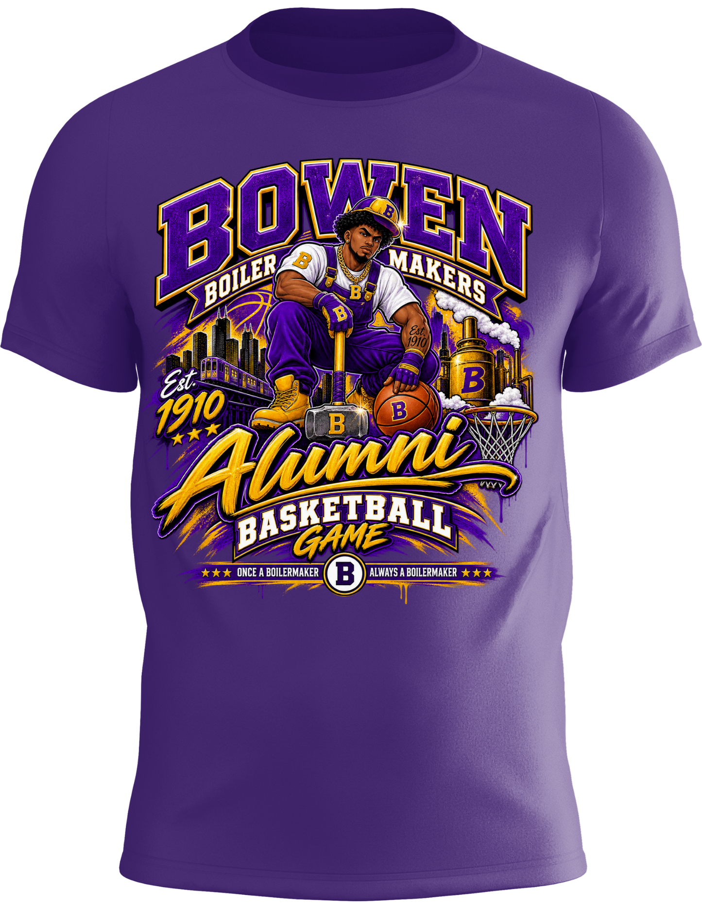 Bowen Boilermakers Alumni Basketball Game T-Shirt