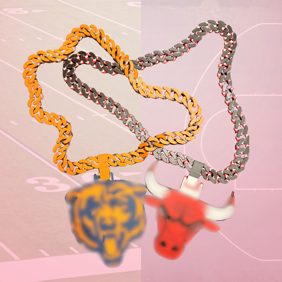 3D Printed Team Fan Chains