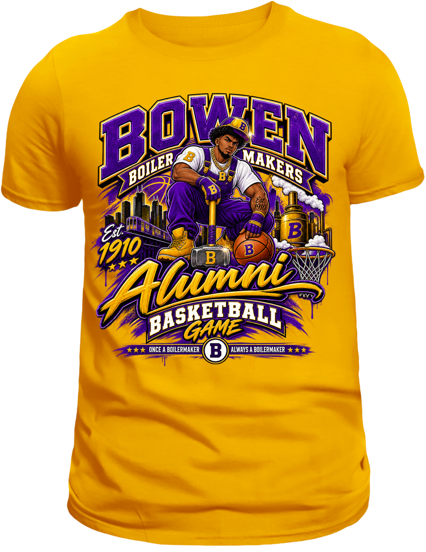 Bowen Boilermakers Alumni Basketball Game T-Shirt